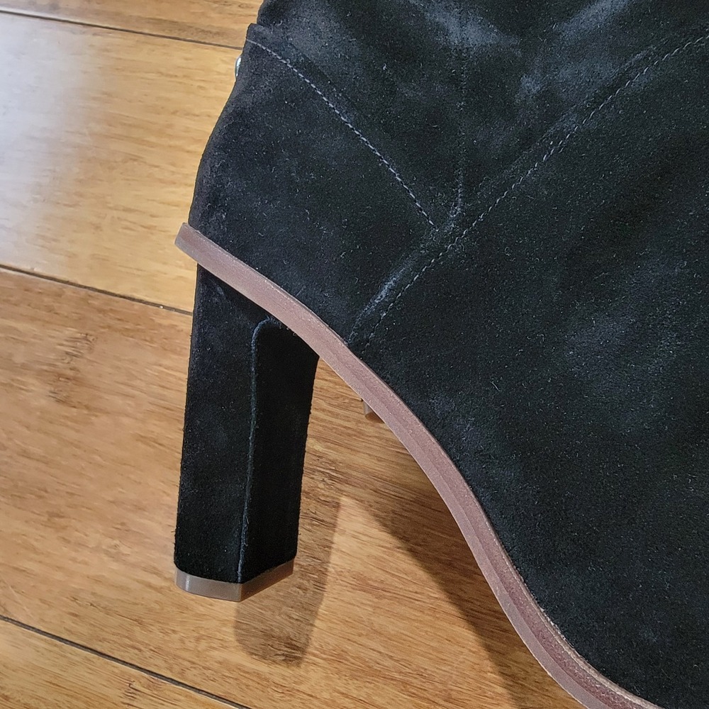 Vince Camuto Women's Phranzie Suede Leather Knee High Riding Boots Size 9M Black - Picture 4 of 12
